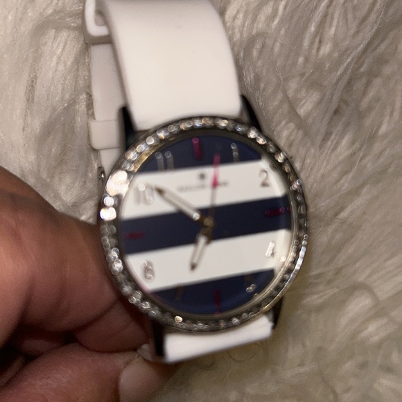 SAILOR JANE • Flirty , simple Watch w/white Band and bit o bling!  Like New - Picture 3 of 9